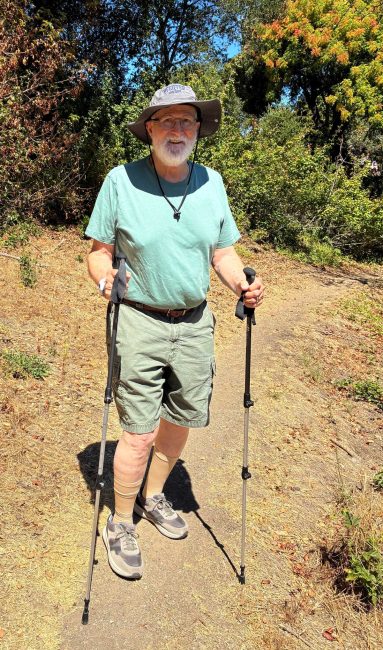 man hiking
